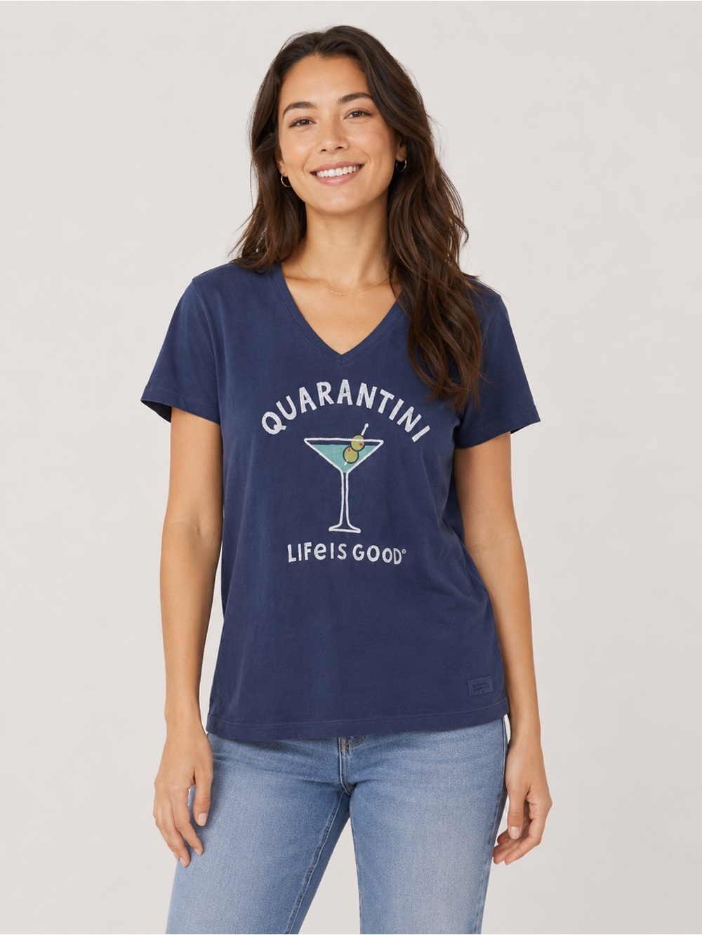 Life is Good Quarantini V-neck T-shirt